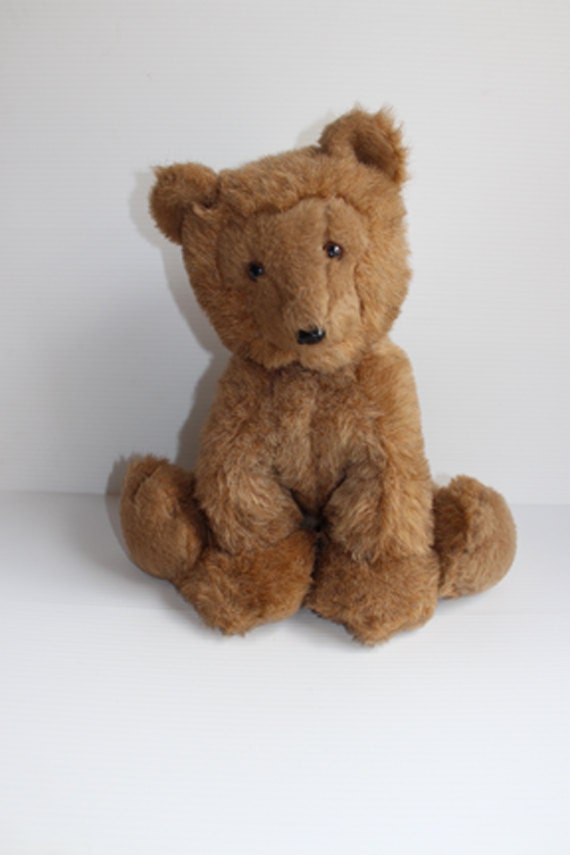 BROWN PLUSH BEAR Vintage plush bear Large Brown stuffed