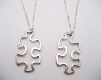 Autism Awareness Necklace Set Puzzle Necklace Set Puzzle Piece Necklace Set Awareness Gifts Awareness Jewelry Puzzle Piece Jewelry