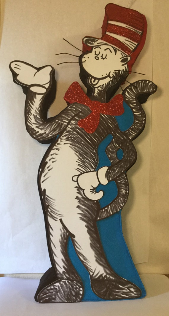 Cat in the hat pinata. Dr. Seuss piñata. Thing 1 thing 2