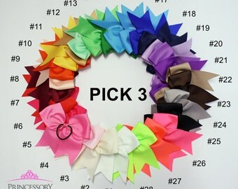 Cheer Bows - softball bows - softball hair bows - BIG cheerleading bows - cheap cheer bow - senior bows - senior cheer bows - cheap