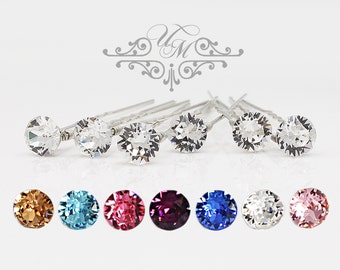 hair pins swarovski crystal bridal headpiece accessories rhinestone bridesmaids