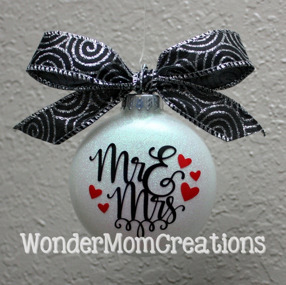 mr mrs wedding ornament just married christmas ornament mr mrs wedding ornament just married christmas ornament