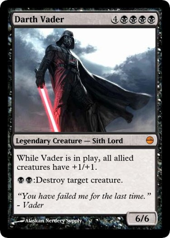 Magic the Gathering Custom Foil Card: Darth Vader