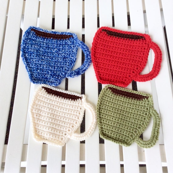 Set Of 4 Coffee Mug Crochet Coasters