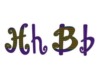 Halloween Machine Embroidery Font Upper and Lower Case Satin Stitch Digitized -Instant Download-2,3,4 inch