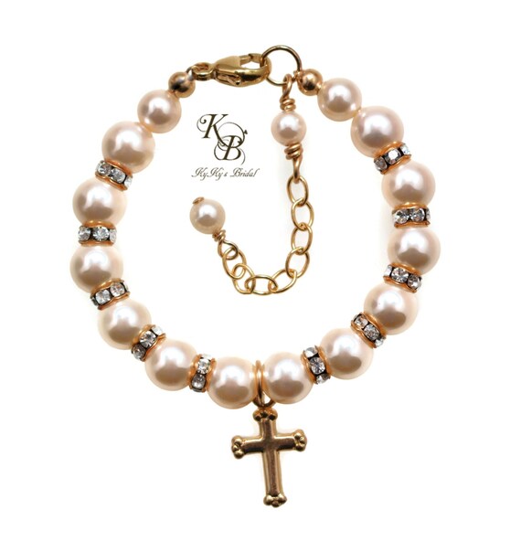 Gold Baptism 14k Gold Filled Bracelet Gold Baby Bracelet