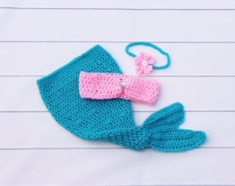 Baby Mermaid Outfit, Crochet Baby Mermaid, Mermaid Costume, Newborn Mermaid, Girl Mermaid Outfit, Mermaid Photo Prop, Baby Mermaid Photo