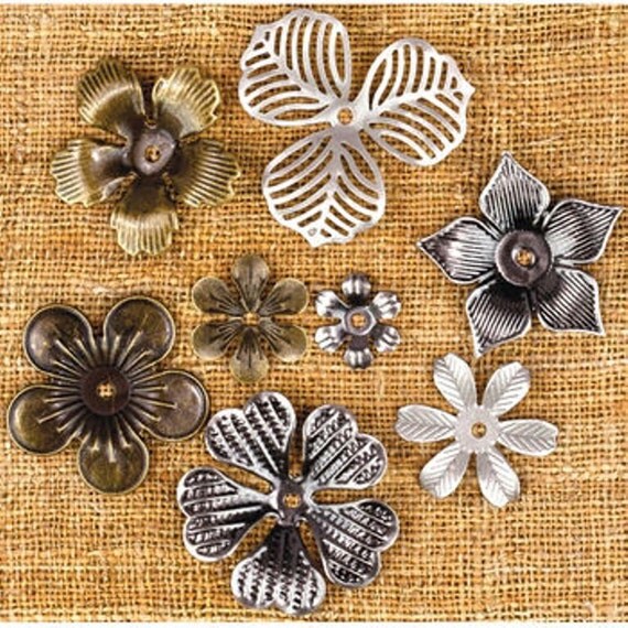 metal vintage trinkets flowers small prima metal vintage trinkets flowers small prima