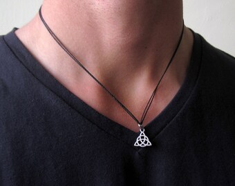 Men's Celtic Necklace - Men's Black Necklace - Mens Necklace - Mens Jewelry - Necklaces For Men - Jewelry For Men