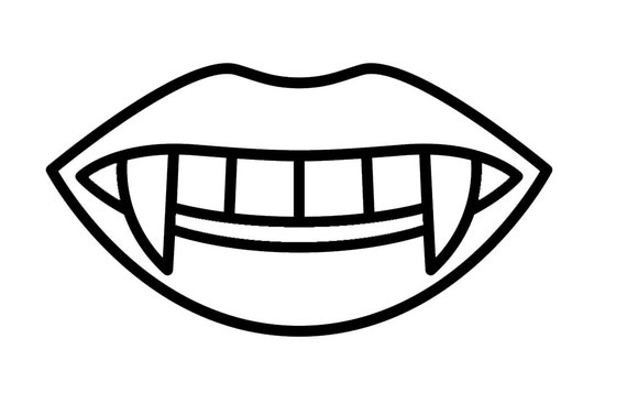 Vampire Fangs Di Cut Decal