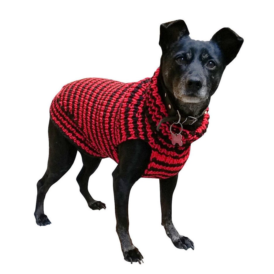 Dog Sweater Hand Knit dog sweater for small and medium dogs