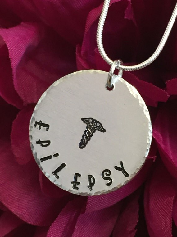 Epilepsy Epileptic Medical Alert ID Hand Stamped by SimplyBySJ