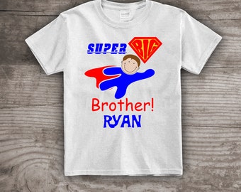 Superhero Big Brother t-shirt Super Power t-shirt Baby Shower gift Personalized tops & tees t-shirts kids youth