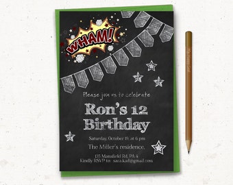 birthday boy 13th invitation 12th printable
