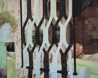 MACRAME PATTERN Vintage 70s Macrame Room Divider macrame Wall Hanging Macrame Curtain Macrame Wall Decor