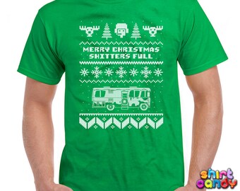 Ugly Christmas TShirt Merry Christmas Shitter's Full Christmas T-Shirts Christmas Gift Ideas Christmas Vacation Shirt Xmas Mens Tee - DN202