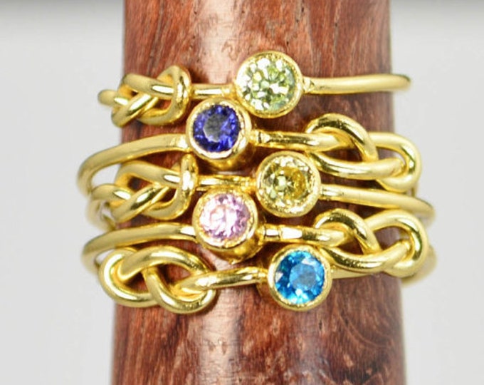 Grab 5 14k Gold Filled Infinity Ring, Gold Filled Ring, Stackable Rings, Mother Ring, Birthstone Ring, Gold Infinity Ring, Gold Knot Ring