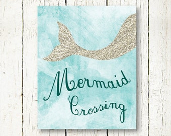 Mermaid nursery art | Etsy Mermaid nursery art | Etsy