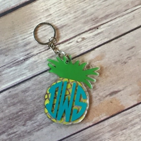 mini pineapple pop it keychain