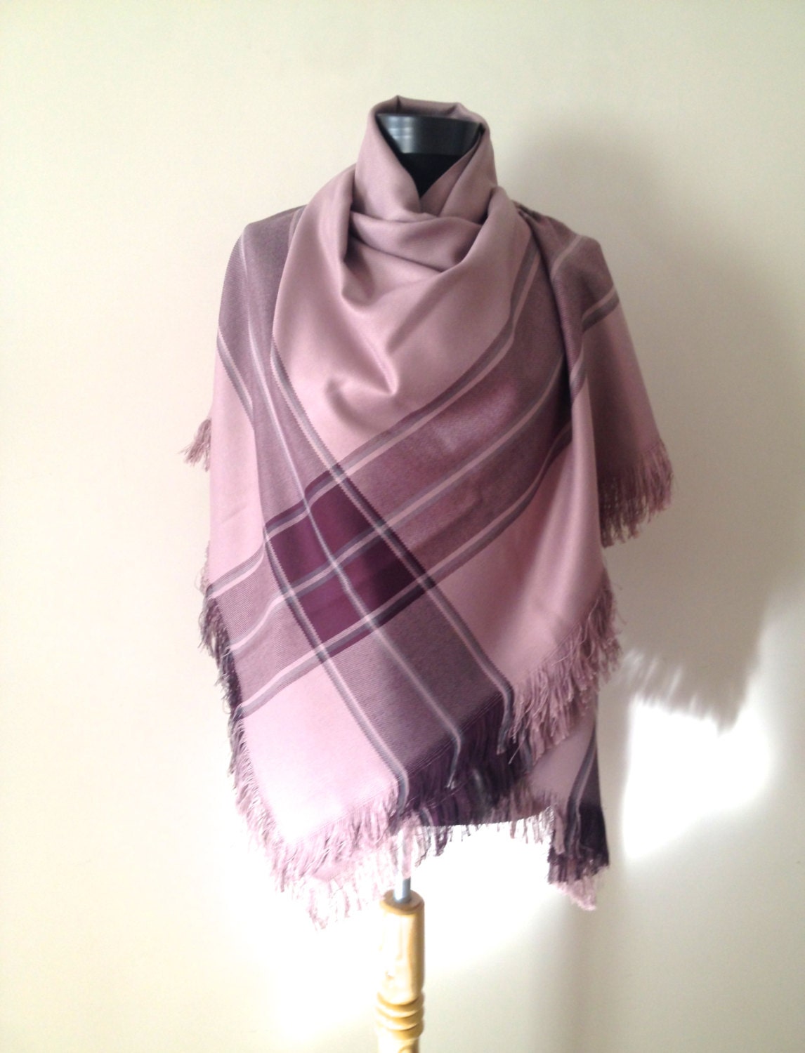 Scarfs for women dusty rose plaid