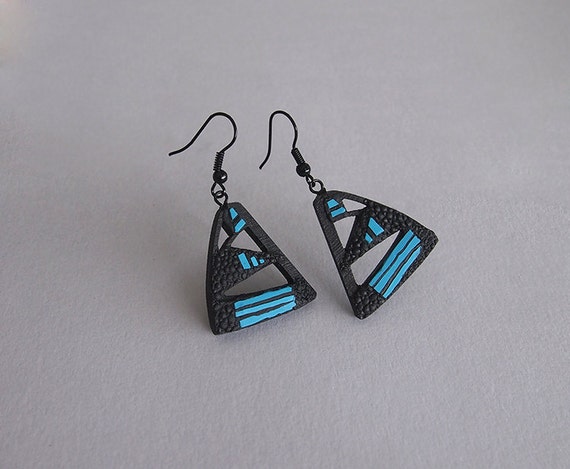 Designer earrings, modern, contemporary jewelry design, unique, FREE 