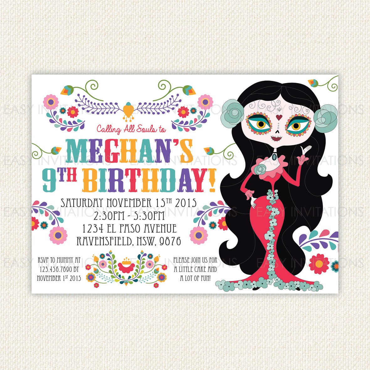 Sugar Skull Party Invitations 5