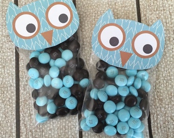Owl Bag Topper. Perfect Party Favor Topper for Fall Baby Shower, Woodland Baby Shower, Woodland Birthday Party, or