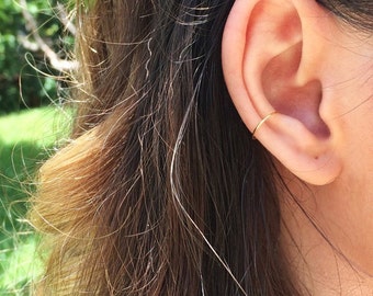 set of 2 fake conch piercing, conch piercing, conch earring, fake ear cuff, fake conch ring, conch jewelry, clip on earring, ear jacket boho