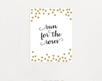 Kentucky Derby Party Sign. Kentucky Derby Party Printables.