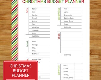 christmas budget planner