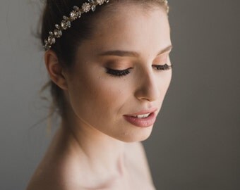 Gold Bridal Headband | Gold Wedding Headband | Gold Wedding Head Piece | Gold Bridal Hair Accessories | THE DAISY