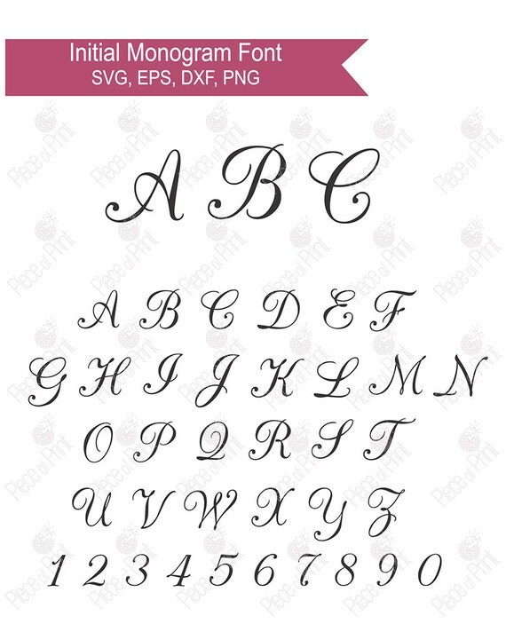Download Initial Monogram Font SVG DXF EPS png cut files by ...