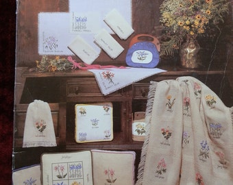 Vintage Cross Stitch Pattern Booklet, Rocky Mountain Wild Flowers Book 6 by Graphique Needle Arts Ltd 1979