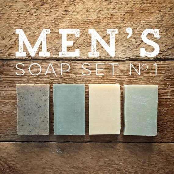 MEN'S SOAP SET No 1. Men's Organic Soap Gift Set