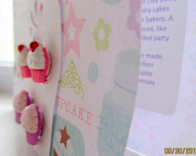 Pink cupcake earrings-purple cupcake studs-Clip on earrings-childrens jewelry set-food earrings-Kawaii earrings-little girls-party favors