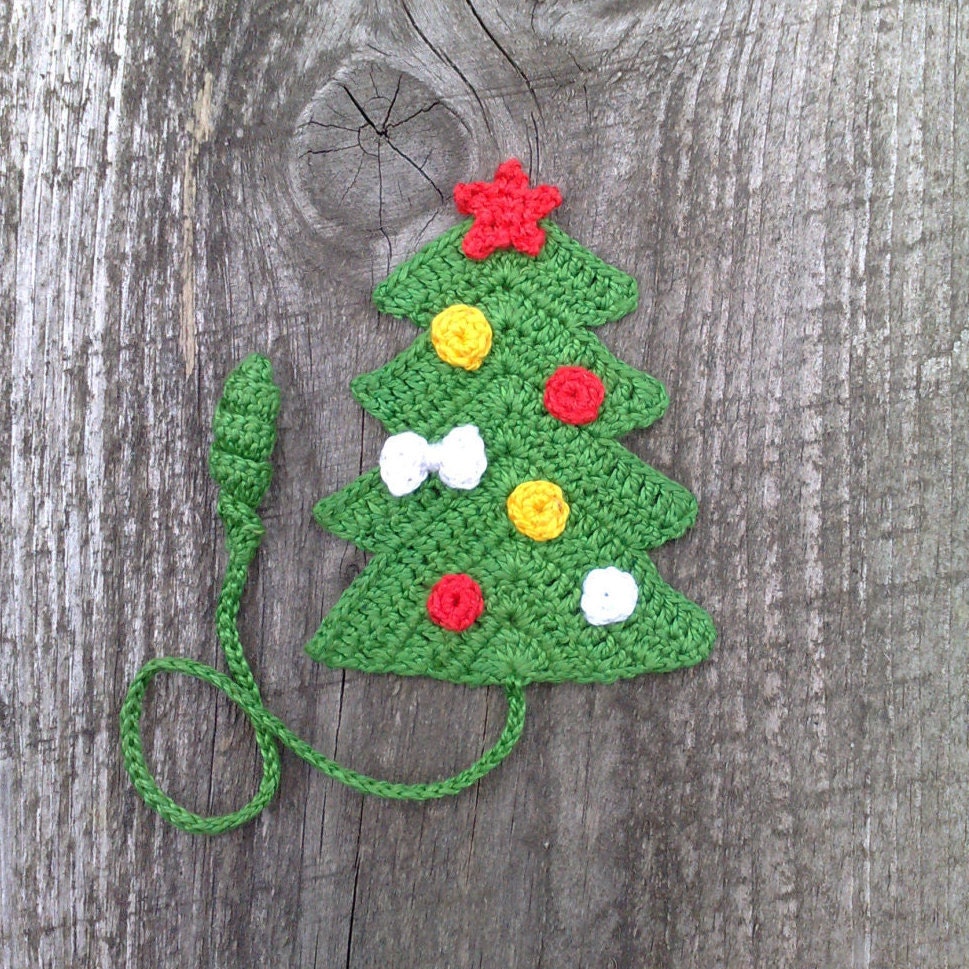 crochet Christmas Tree Crochet Bookmark Reader Gift