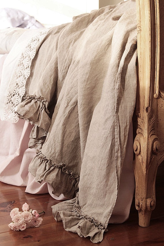 linen ruffles bed scarf diane vintage style linen ruffles bed scarf diane vintage style