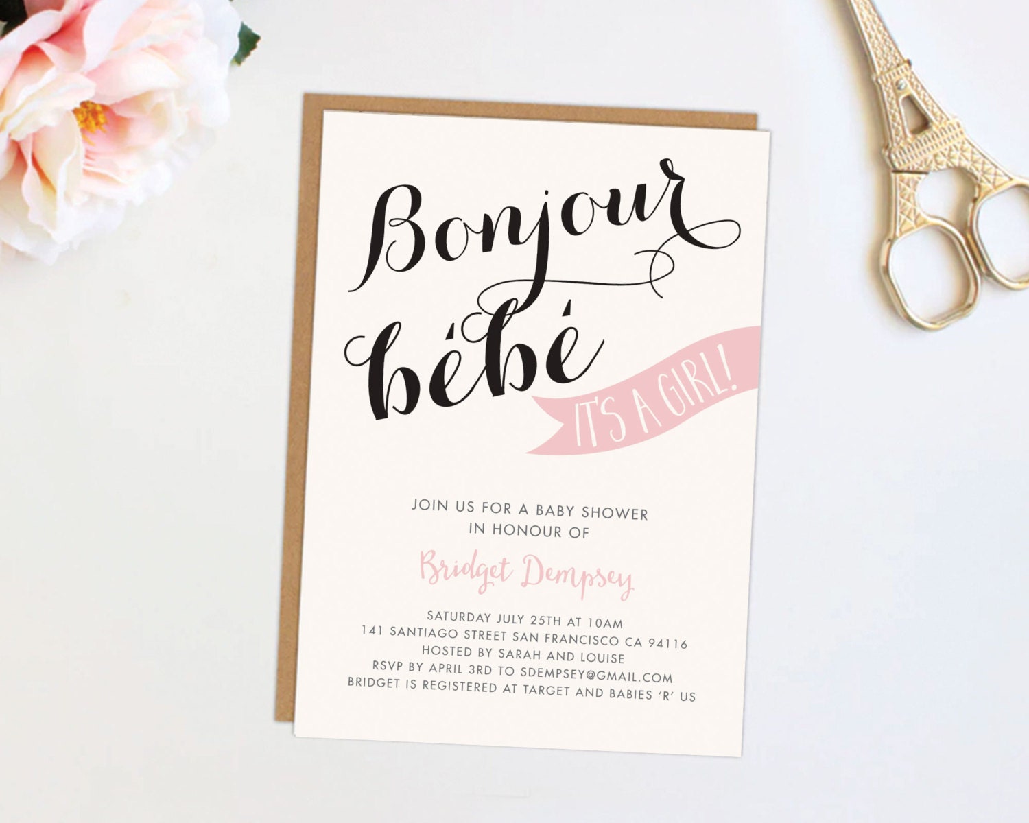 Custom Baby Shower Invitations For Girl 8