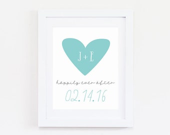 Personalized Wedding Gift for Couple - Wedding Date Sign - Wedding Gift Personalized - 1st Anniversary Gift for Wife - Wedding Date Gift