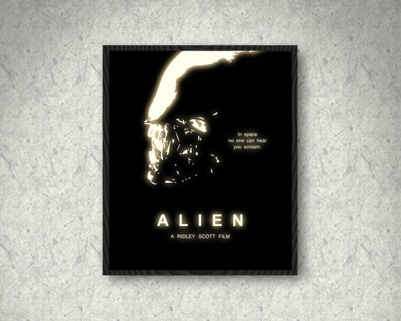 Alien Minimalist Movie Quote Poster Print by SuddenGravityPosters