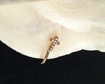 nose cross stud