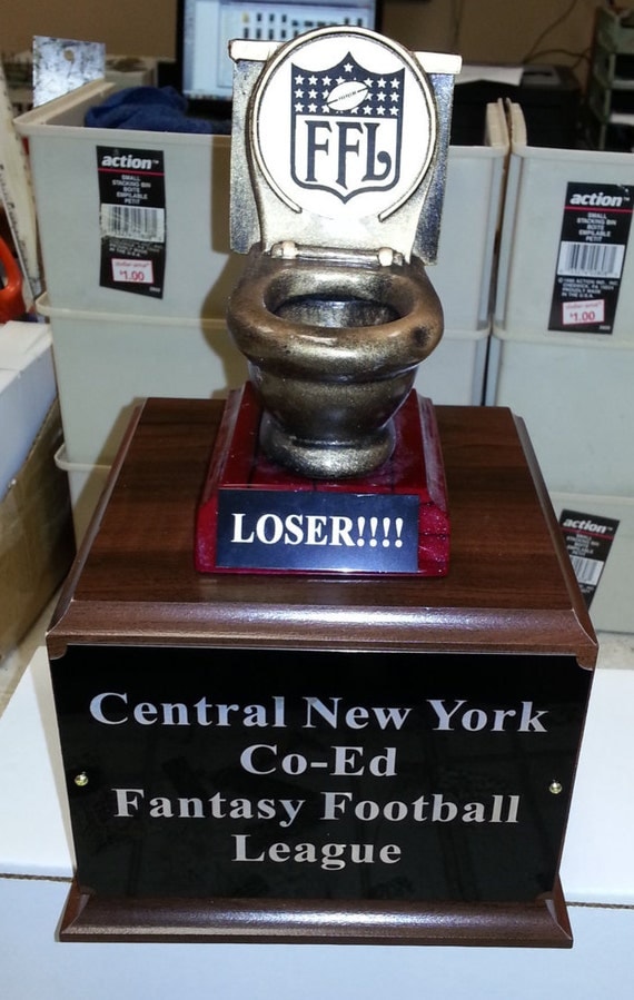 Last Place Fantasy Football Perpetual Toilet Trophy 6 12