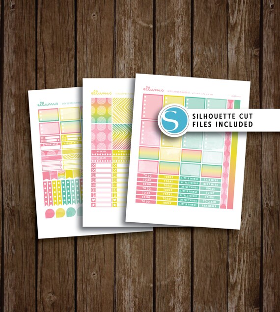 items similar to batik summer planner stickers printable jpg pdf