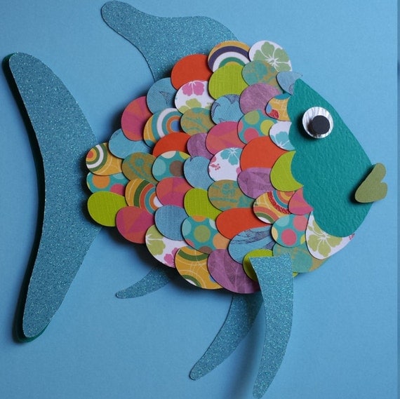 Nursery Wall Art Rainbow Fish Baby Decor Kids by GoatBusStudios