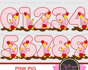 Clip Art Peppa Pig Clip Art peppa pig clipart etsy numbers age clip art number digital scrap png images monthly pink red cliparts