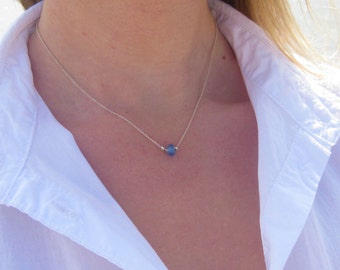 Sea Glass Necklace | Beach Glass Necklace | Simple Sea Glass Necklace | Single Strand Necklace | Sterling Silver Necklace | Beachy Necklace