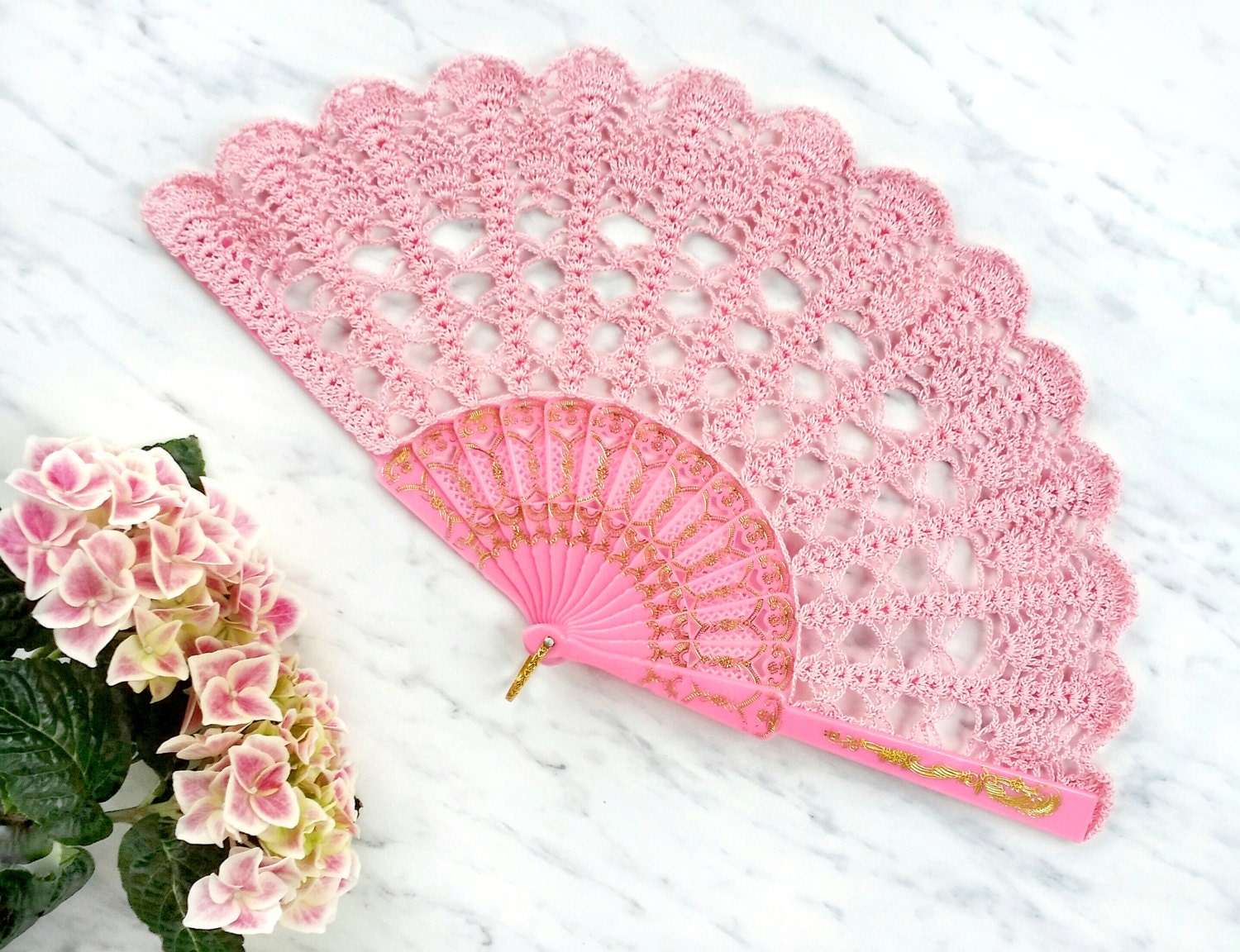Blush Pink Hand Held Fan Lace Hand Fan Lace Fan Folding