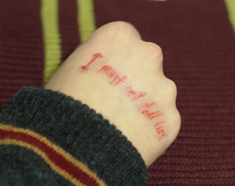 I must not tell lies - temporary tattoo