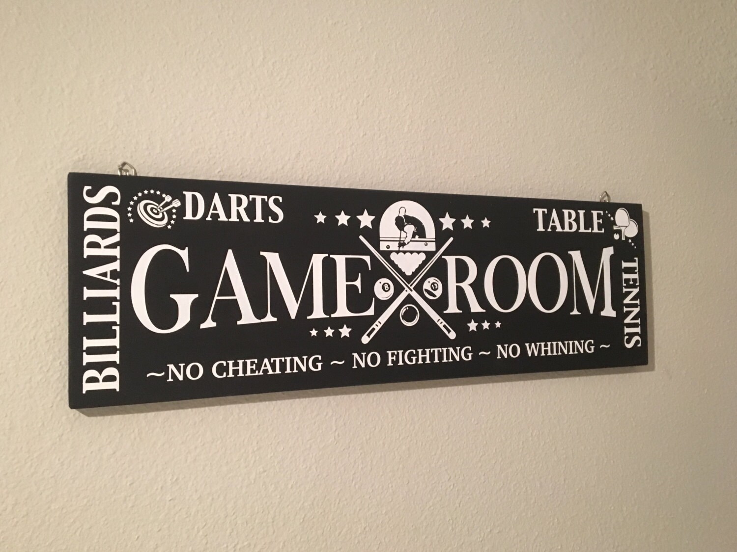 GAME ROOM RULES Home Sign Game Room Sign Garage Decor