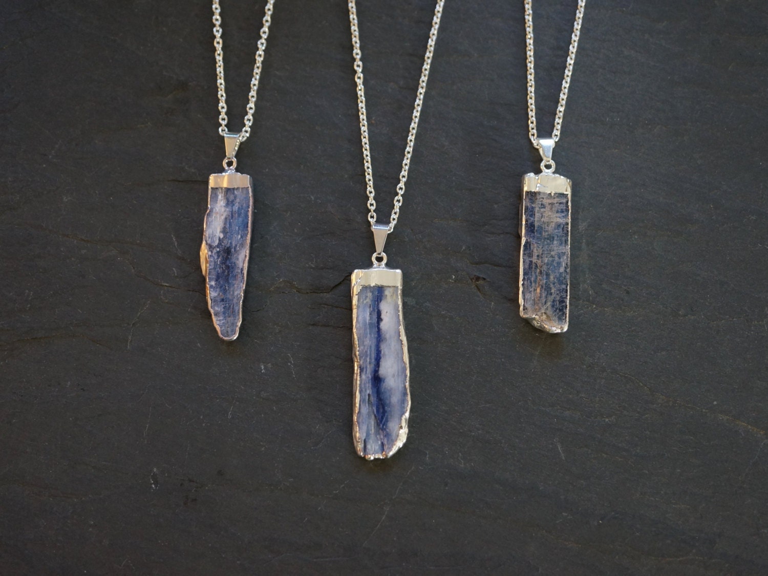 Men's Necklace // Raw Kyanite // Blue Kyanite Pendant